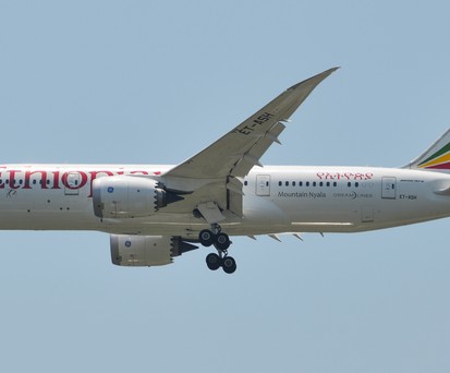 Dreamliner von Ethiopian Airlines: Die Fluggesellschaft setzt die Boeing 787 regelmäßig auf Flügen nach Asmara ein.