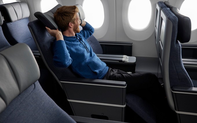 Der Premium-Economy-Sitz wurde ebenfalls neu entwickelt.