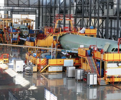 Endmontage von A320 in China: Airbus will den Ausstoß nicht mehr groß erhöhen.