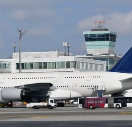 Airbus A380 von Lufthansa am Flughafen München (Archivbild 2018).