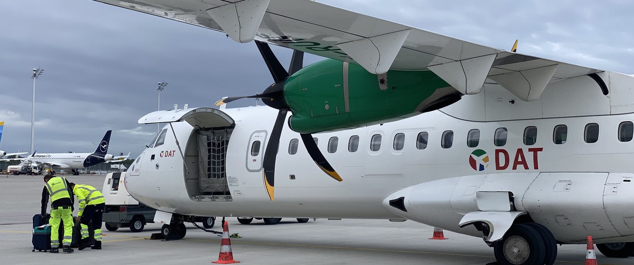 ATR 72 von DAT: Die dänische Fluglinie flog für Skyhub PAD.