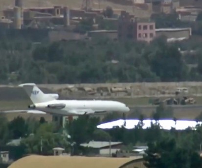 Die Boeing 727 von Safe Air in Kabul: Zwei Flüge absolviert.