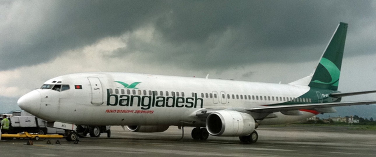 B737 von Biman Bangladesh: Nicht nach Pakistan.