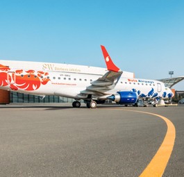 Embraer E-190 von Buta Airways: Die Airline bleibt dem Flugzeug treu.