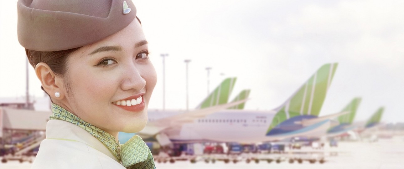 Flugbegleiterin von Bamboo Airways: Vielleicht künftig mit Boeing 777X unterwegs.