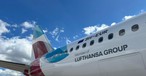 Eurowings-Airbus: Der Airbus trägt jetzt auch den Schriftzug Member of Lufthansa Group.