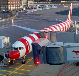 Die D-ABOM zurück in Frankfurt: Sie führt den Sonderflug durch.