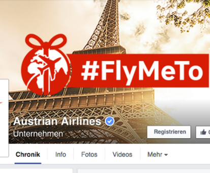 Nicht unter die ersten zehn schaffen es Austrian Airlines (299.000 Gefällt-mir-Angaben, Rang 47)...