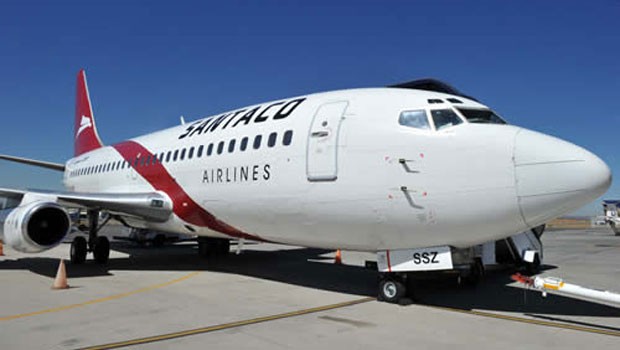 Santaco-Flieger beim Erstflug: Noch kann man keine Tickets kaufen.
