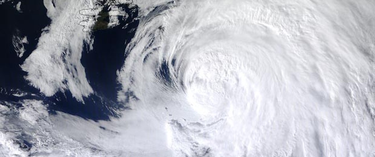 Ex-Hurrikan Gonzalo vor der Küste Kanadas: Der Sturm traf am Dienstag auf Europa.