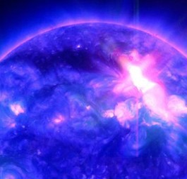 Bilder der Eruption: Die magnetische Strahlung kann Geräte beeinflussen.