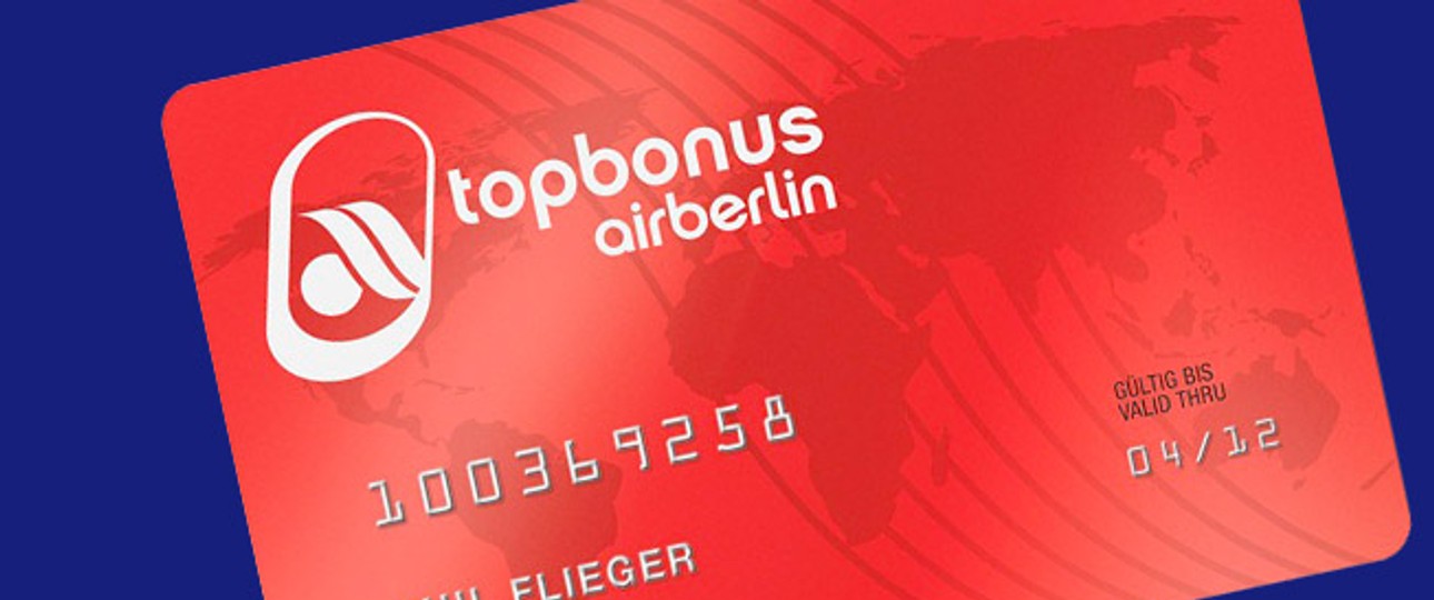 Topbonus-Karte: Air Berlin passt Konditionen an.