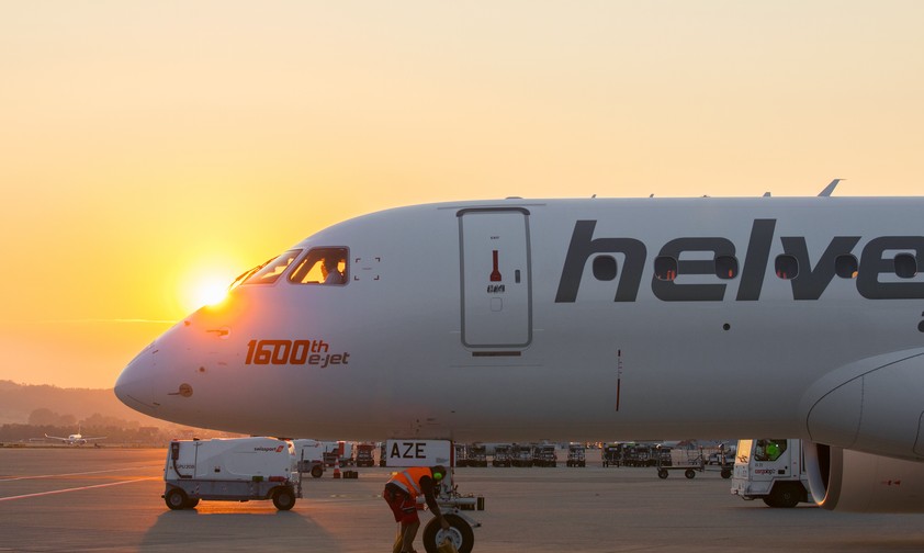 Embraer E2 von Helvetic: Bald nach Tel Aviv unterwegs.