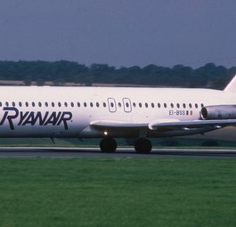 Eine BAC 1-11 von Ryanair im Jahr 1987: Es war das erste Düsenjet-Modell der irischen Fluglinie.