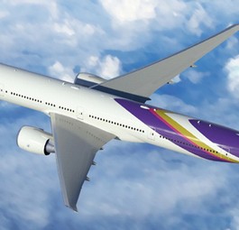 Boeing 777 von Thai Airways: Bald in Frankfurt zu sehen.