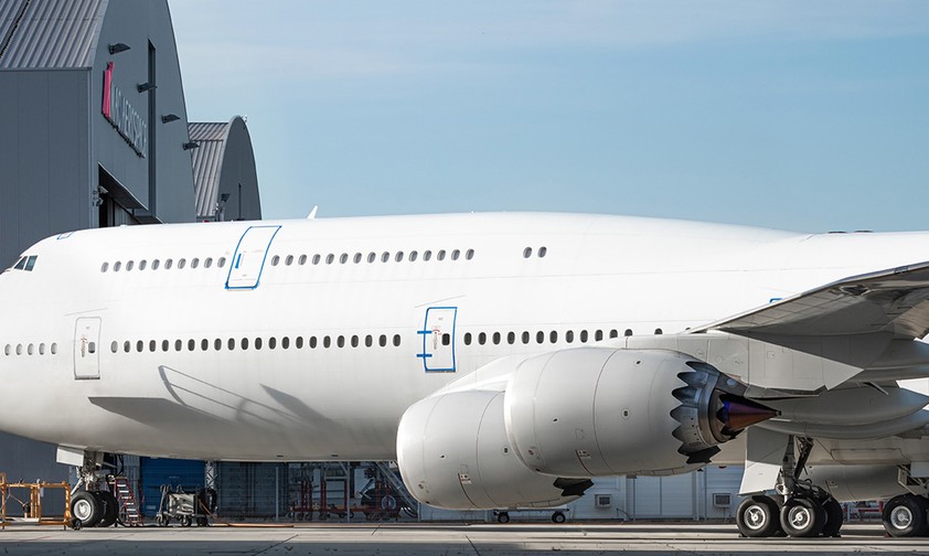 Die Boeing 747-8 mit dem Kennzeichen N458BJ: Wir dinzwischen in Arizona zerlegt.
