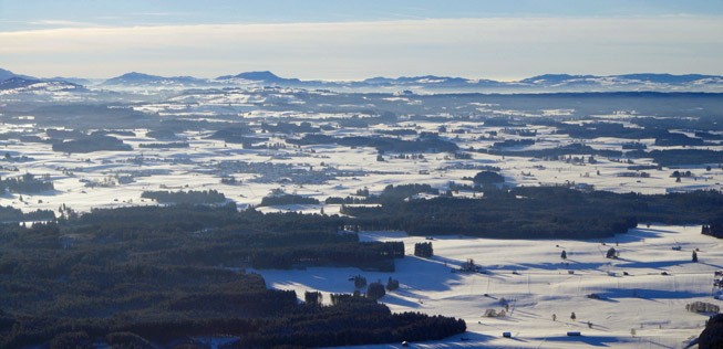 Winterlandschaft: Der Winter belohnt Piloten mit traumhaften Aussichten.