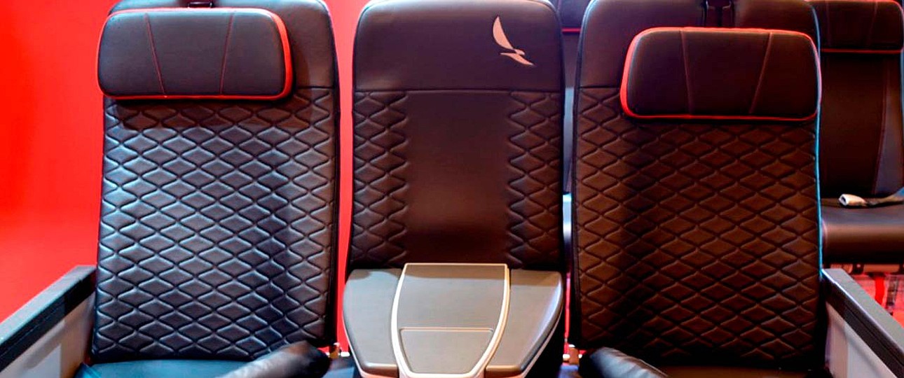 Aviancas künftige Premium-Sitzreihe für den Airbus A320: Die Mittelkonsole ...
