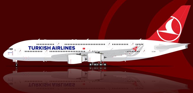 Illustration eines Airbus A380 von Turkish Airlines: Die Fluglinie ist weiterhin interessiert.