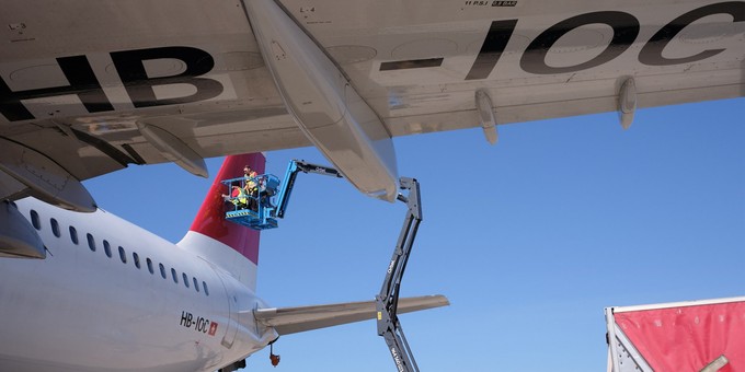 Der Airbus A321 HB-IOC der Swiss: Im spanischen Castellón wird das Flugzeug zerlegt.
