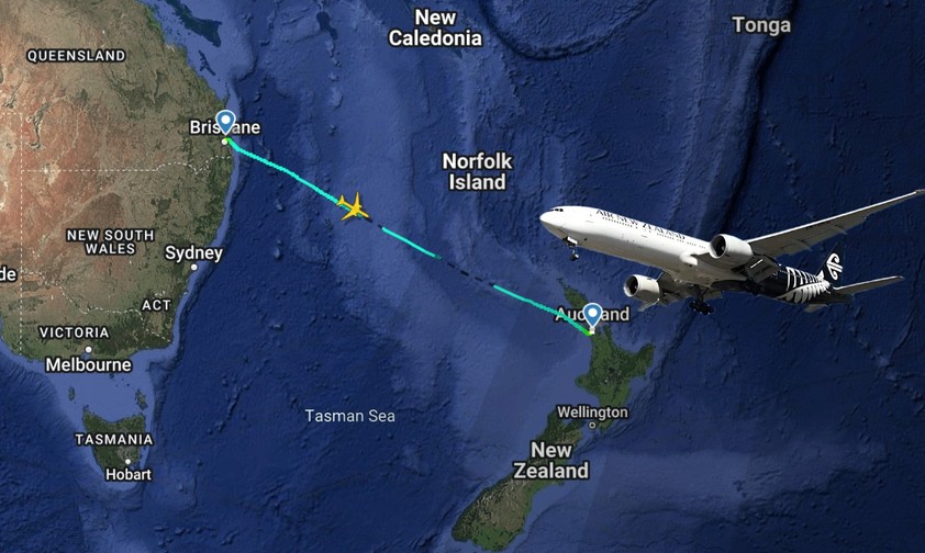 air new zealand boeing 777 brisbane auckland