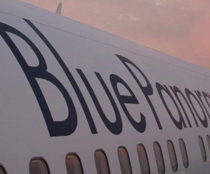 Flieger von Blue Panorama: Von Alitalia fallen gelassen.