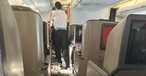Kabine nach dem Vorfall: Der Flug ging weiter.