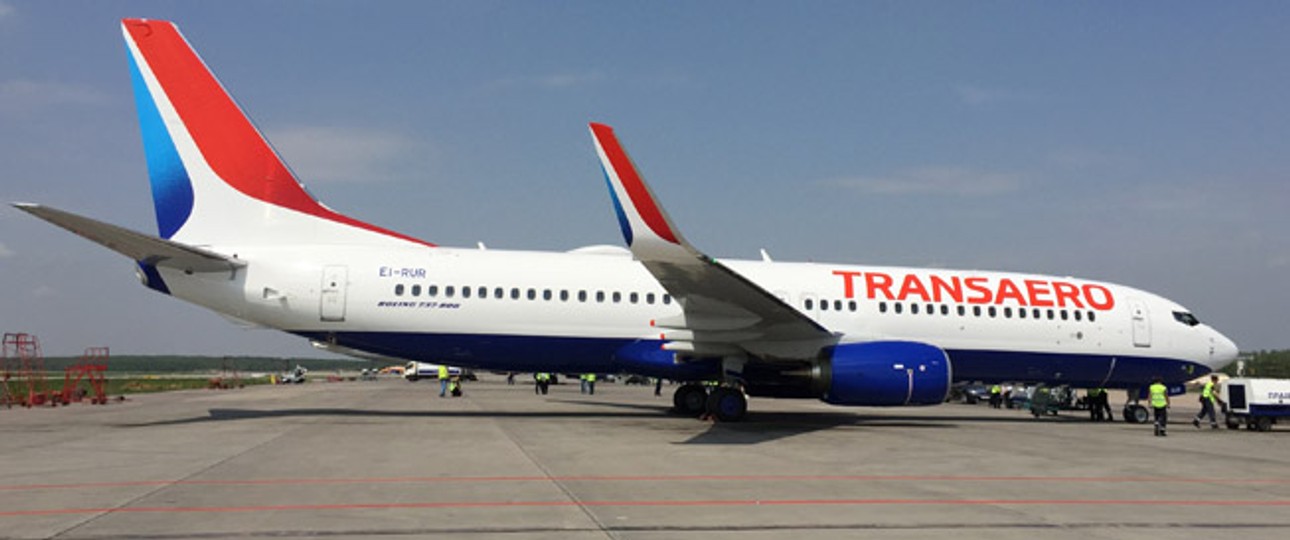 Boeing 737-800 von Transaero im neuen Look: Oft wird man die aufgefrischte Bemalung wohl kaum mehr zu sehen bekommen.