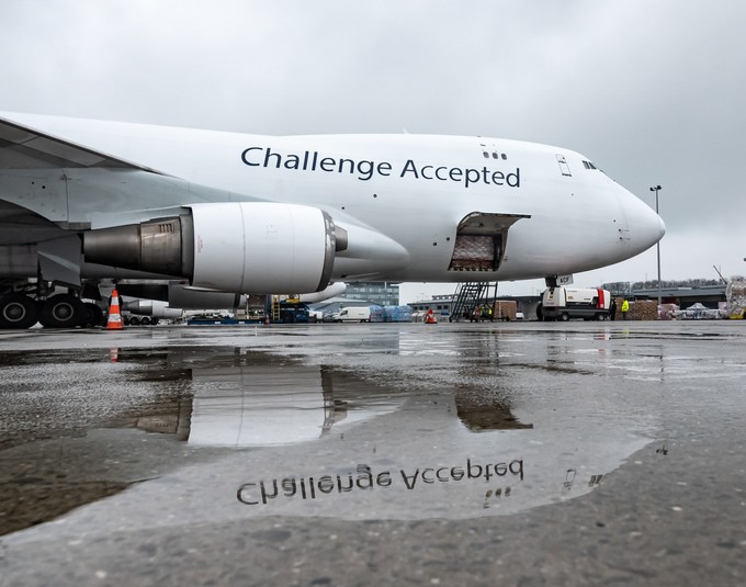 Eine Boeing 747: Seit einigen Wochen fliegt Challenge Airlines mit ihrer neuen Lackierung auf der Boeing 747.