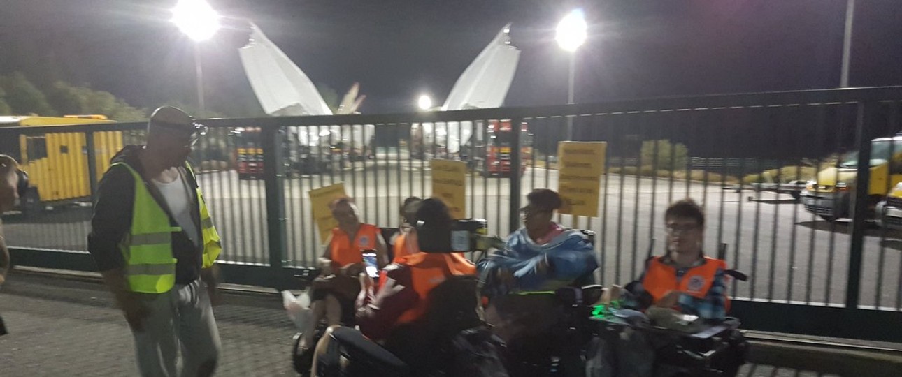 Friedlicher Protest: Man hoffte auf Airbus‘ Unterstützung.