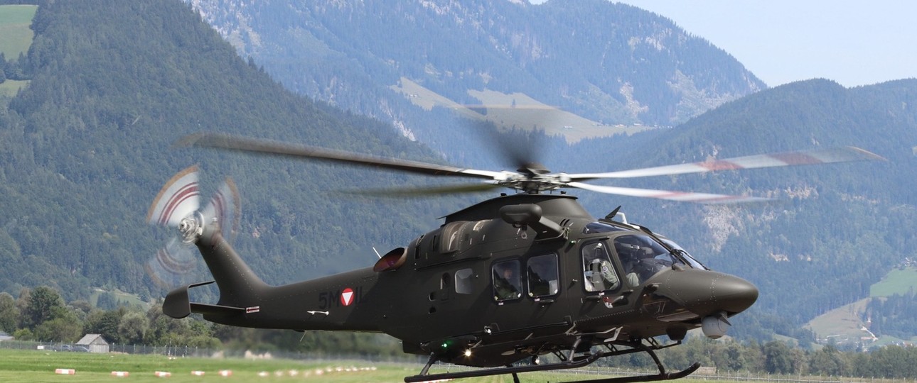 Leonardo AW 169 Lion: Ist direkt aus Italien in Aigen im Ennstal eingetroffen.