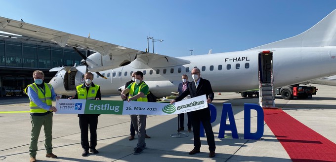 ... führte am 26. März 2021 den Erstflug der virtuellen deutschen Fluglinie Green Airlines durch.