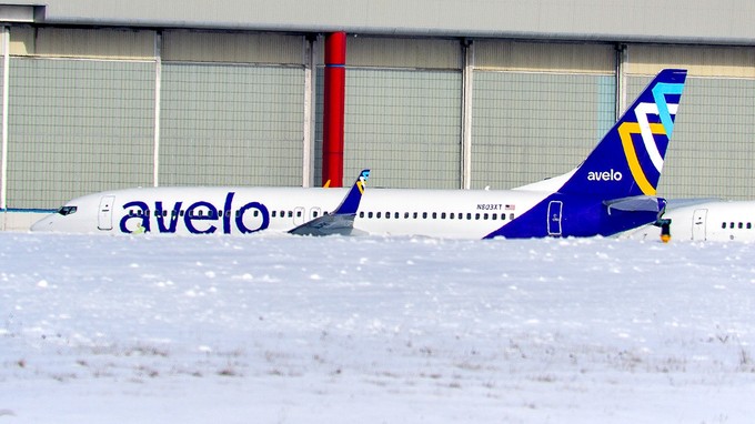 Im Schnee von Indianapolis: Erste 737-800 für Avelo Airlines.