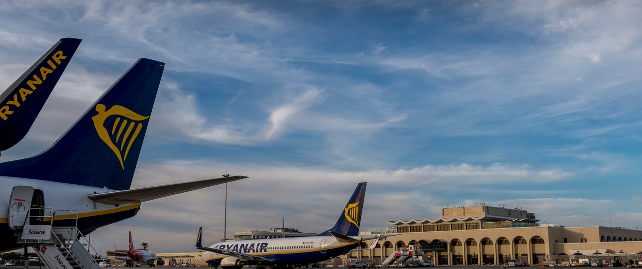 Ryanair-Jets am Flughafen Malta: Die größte Airline.