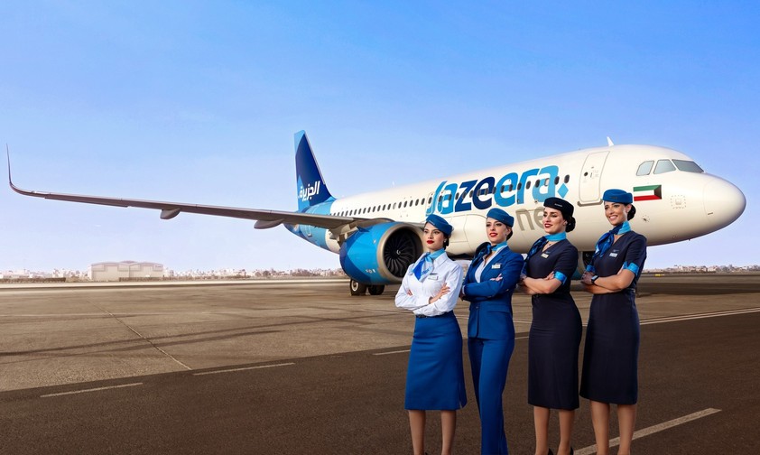 Crew von Jazeera Airways: Fliegt nun ab Saudi-Arabien.