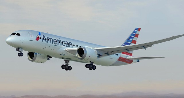 Dreamliner von American: Es gab eine kleine Odyssee.