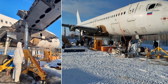 Der Airbus A320 ist hier noch mit Fahrwerken zu sehen, doch ...