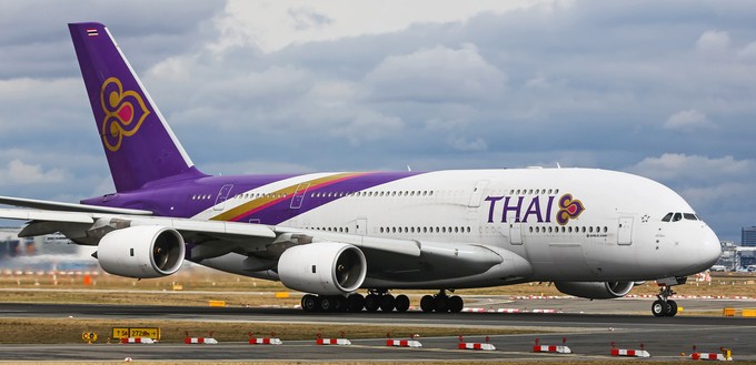 Thai Airways International: Die angeschlagene Fluglinie hat kürzlich <a href="https://www.aerotelegraph.com/thai-airways-beendet-kapitel-a380-a330-und-747">das Aus der A380 beschlossen</a>.