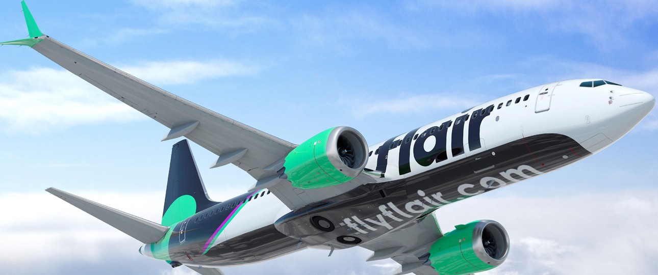 Boeing 737 Max in Farben von Flair Airlines: 777 Partners ist an der Billigairline beteiligt.