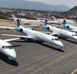 Flotte von United Nigeria: Mit Embraer E145 zu Inlandszielen.