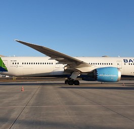 Dreamliner von Bamboo Airways in Frankfurt: Bald offenbar nicht mehr zu sehen.