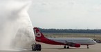 Slowenische Mannschaft reist mit Sundairs Air-Berlin-Jet an