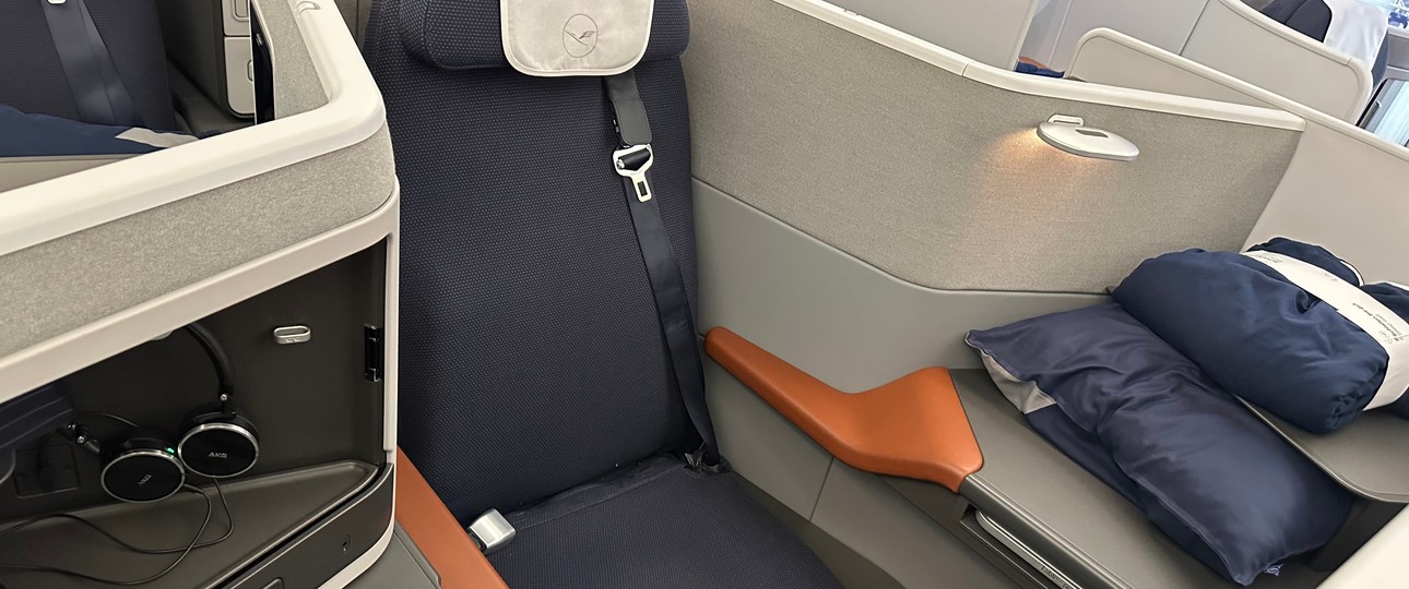 Allegris-Business-Class in der Boeing 787 von Lufthansa: Bisher erst 4 von 28 Plätzen verfügbar.