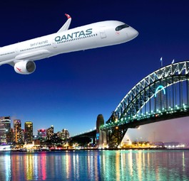 Airbus A350-1000 von Qantas über Sydney: Ab 2024 geplant.