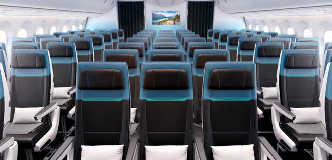 Die Economy Class ist 3-3-3 ausgelegt.