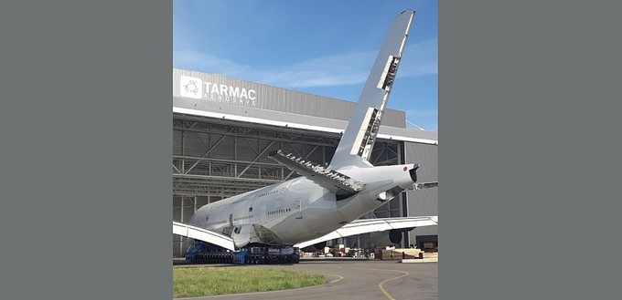 Bei dem A380 handelt es sich um das erste Exemplar, das bei Singapore Airlines im Passagierdienst eingesetzt worden war.