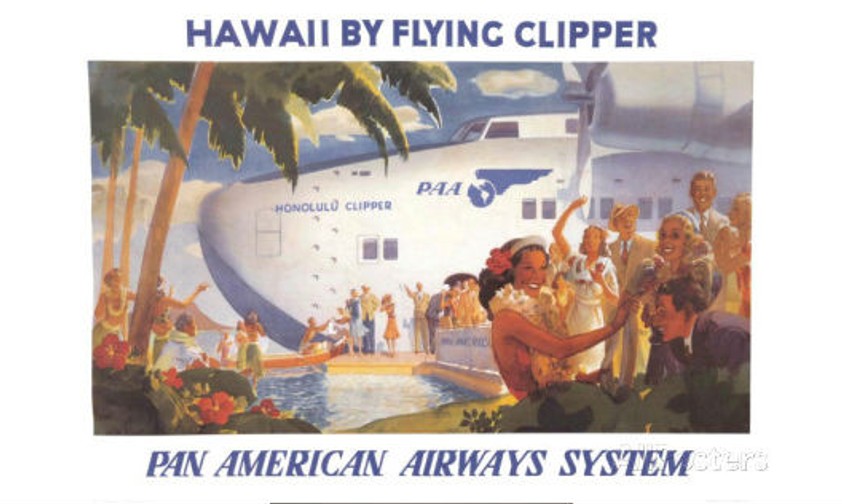 Aloha! Hawaii und ein bisschen Sonne: Mit Pan American Airways und diesem Poster kein Problem.