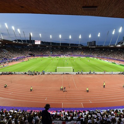 Stadion im Letzigrund in Zürich: Eines der Stadien der UEFA Frauenfußball-EM 2025.
