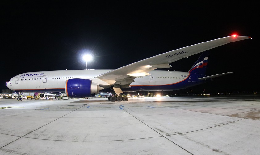 Boeing 777 von Aeroflot: Statt Passagieren...