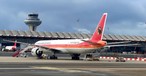 Die aktuelle Bemalung an einem TAAG-Flieger in Madrid im Februar 2023.
